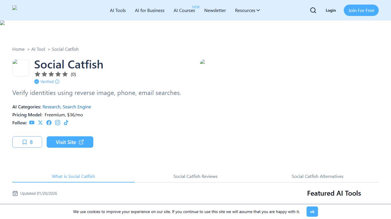 Social Catfish AI Reviews: Use Cases, Pricing & Alternatives